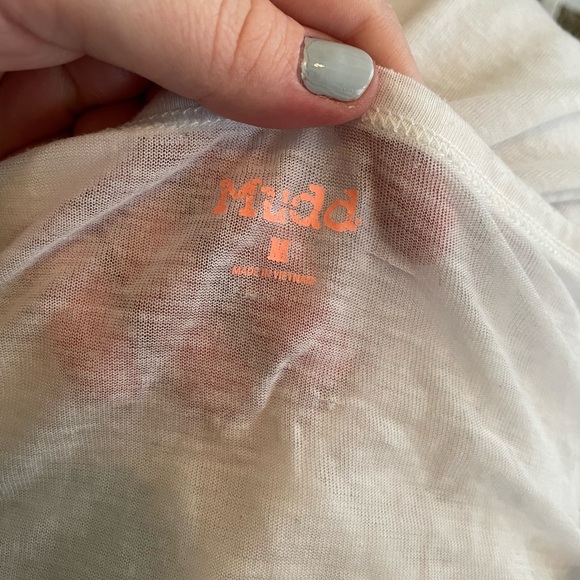 Mudd slightly sheer white basics tee M - Picture 4 of 5